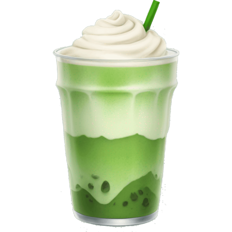 Ice matcha latte emoji