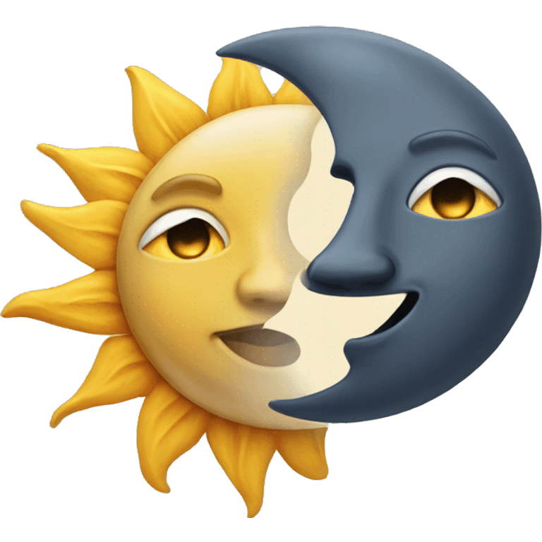 Sun and moon  emoji