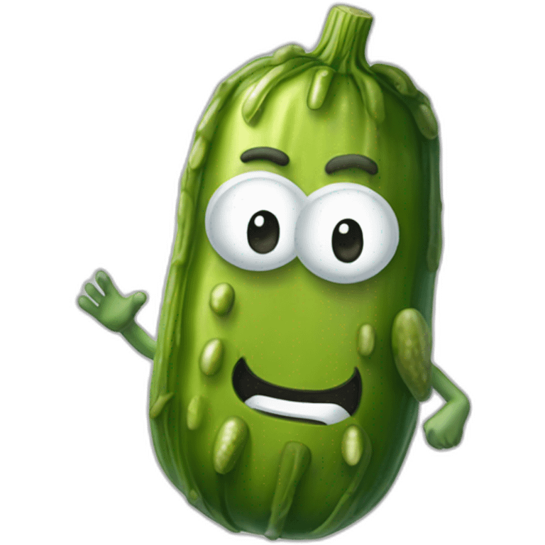 pickle rick smilling emoji