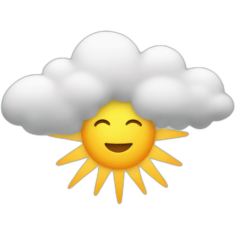 cloud with sun emoji