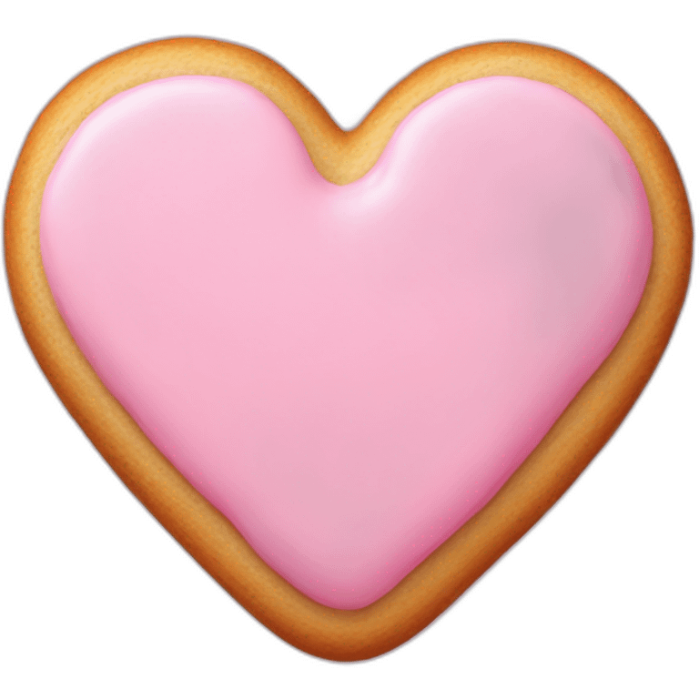 heartshaped pink cookie emoji