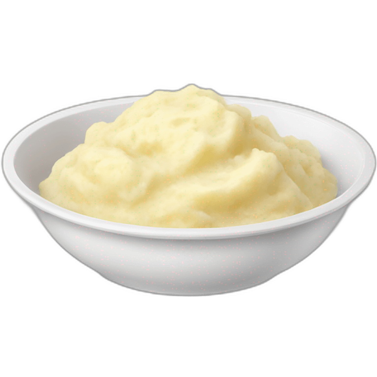 plate of mashed potatoes. side view  emoji