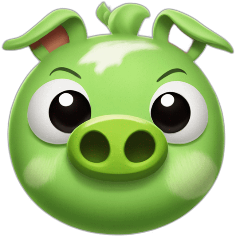 The green pig from Angry Birds emoji