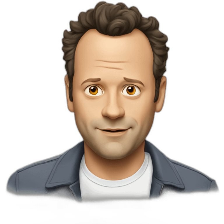 actor vince vaughn cartoon wearing tee emoji