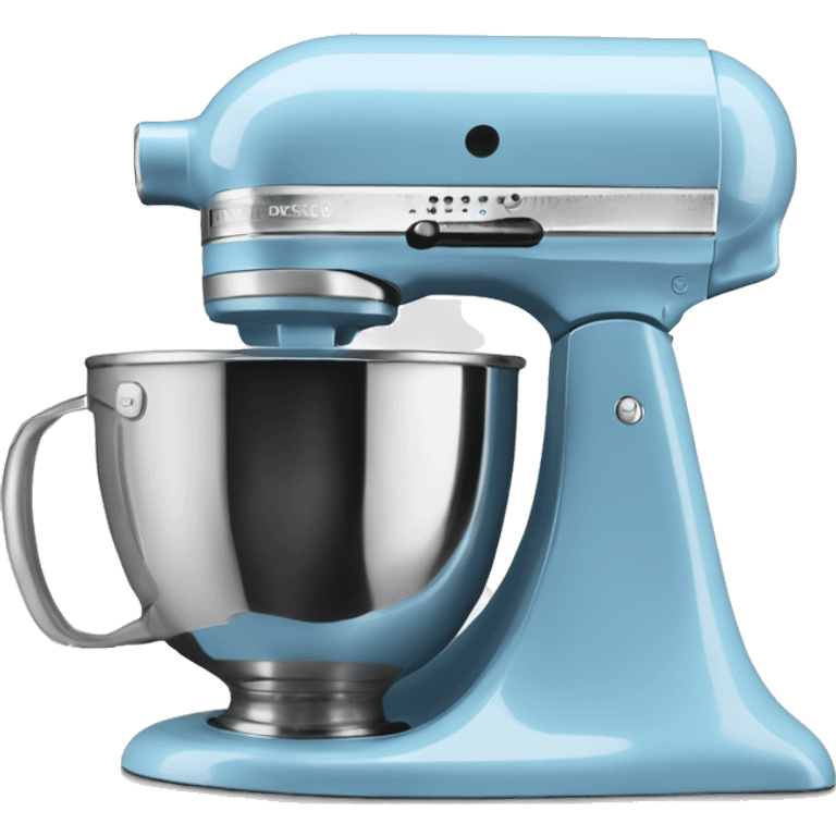 Realistic powder blue kitchenaid mixer.  emoji