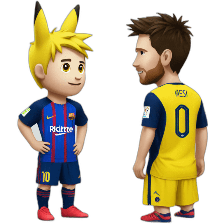 Messi en Pikachu emoji