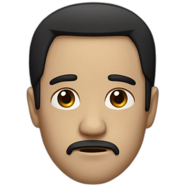 sad men with black hair emoji