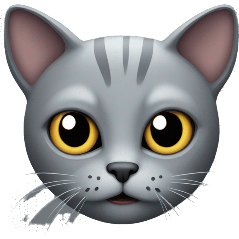 Gray evil cat emoji