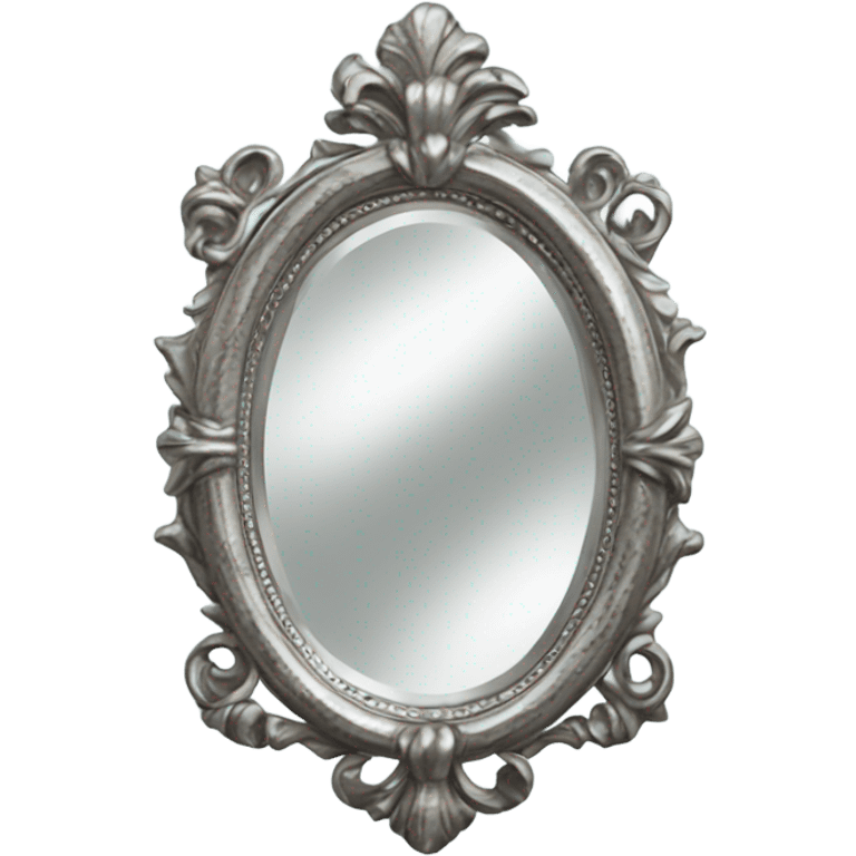 vintage silver mirror  emoji