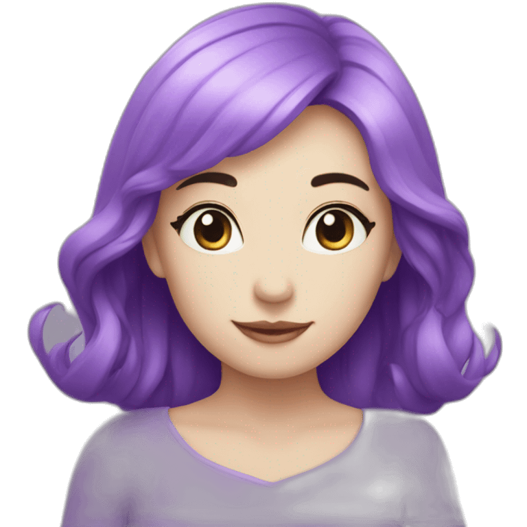 Cœur violet pale emoji