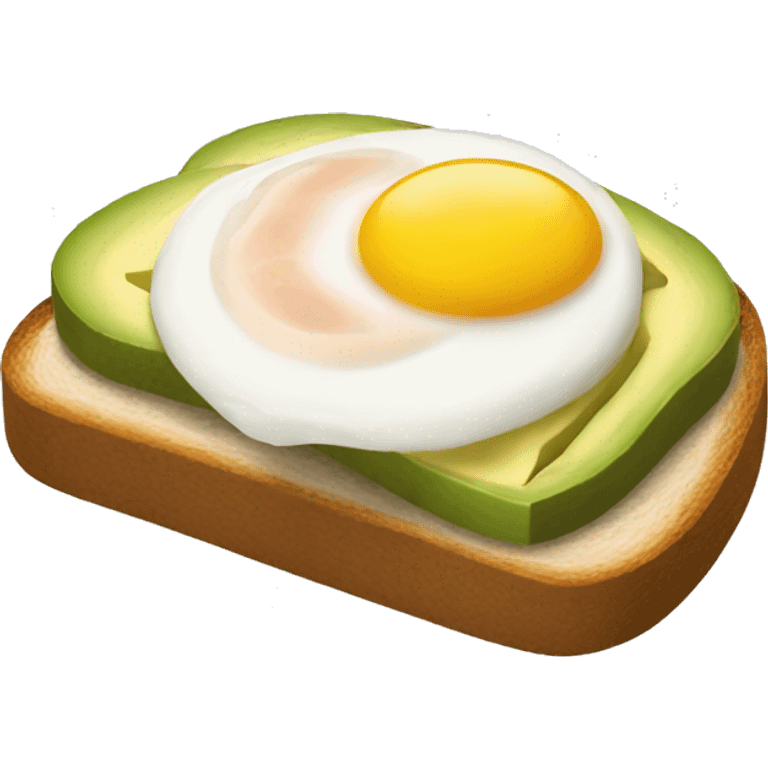 One Avocado toast with eggs  emoji