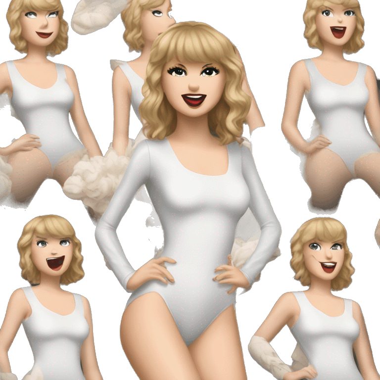 Taylor Swift wearing rep eras tour bodysuit emoji