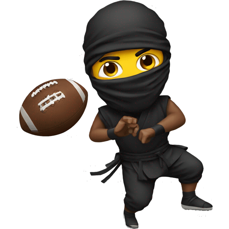 ninja with football emoji