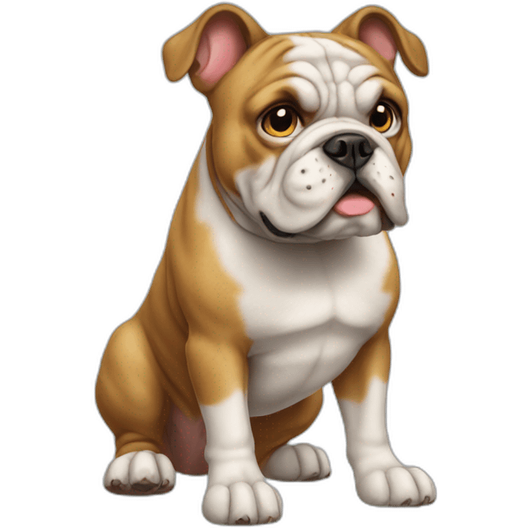 Dog Bulldog full-height emoji