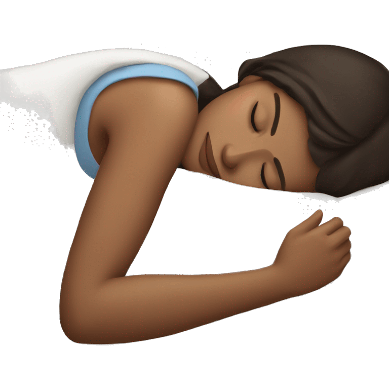 Brunette girl sleeping emoji