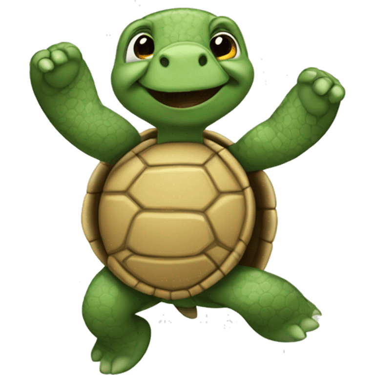 Turtle dancing emoji