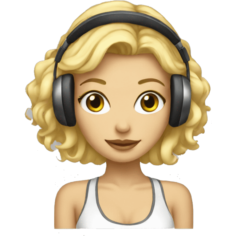 blonde dj girl emoji