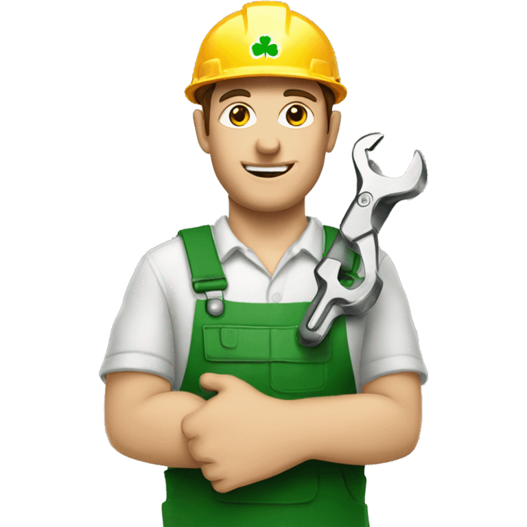  Irish worker with a wrench in his hands emoji