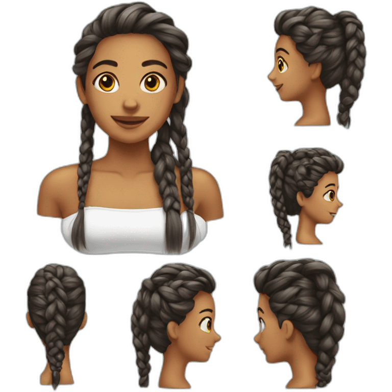 Hair getting braided emoji