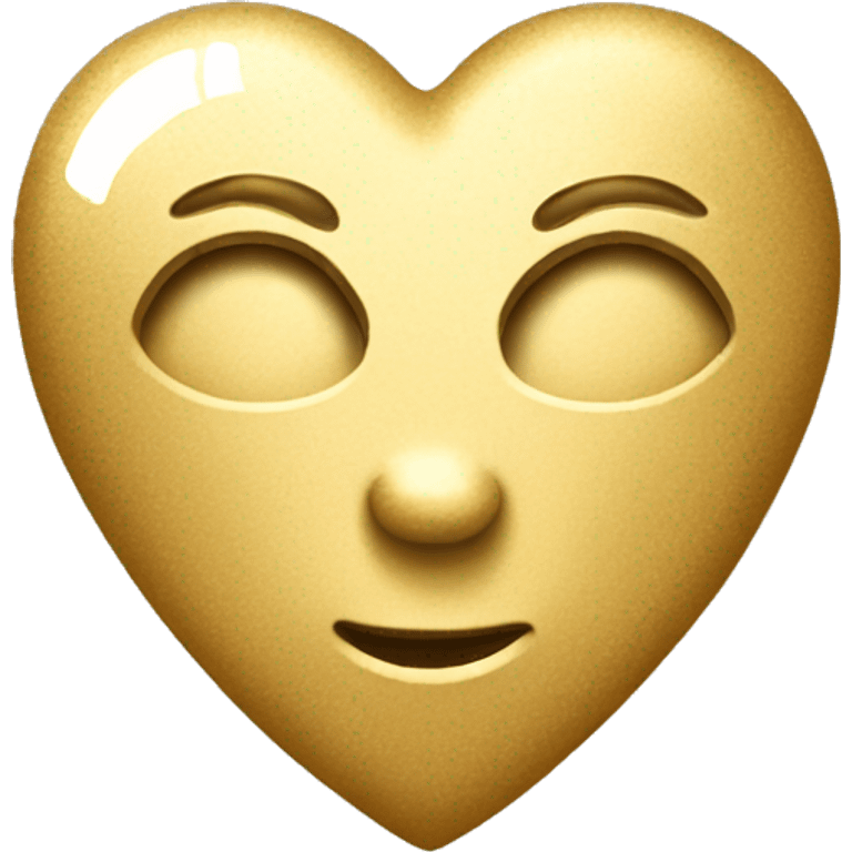 Typical iOS heart emoji in gold color emoji