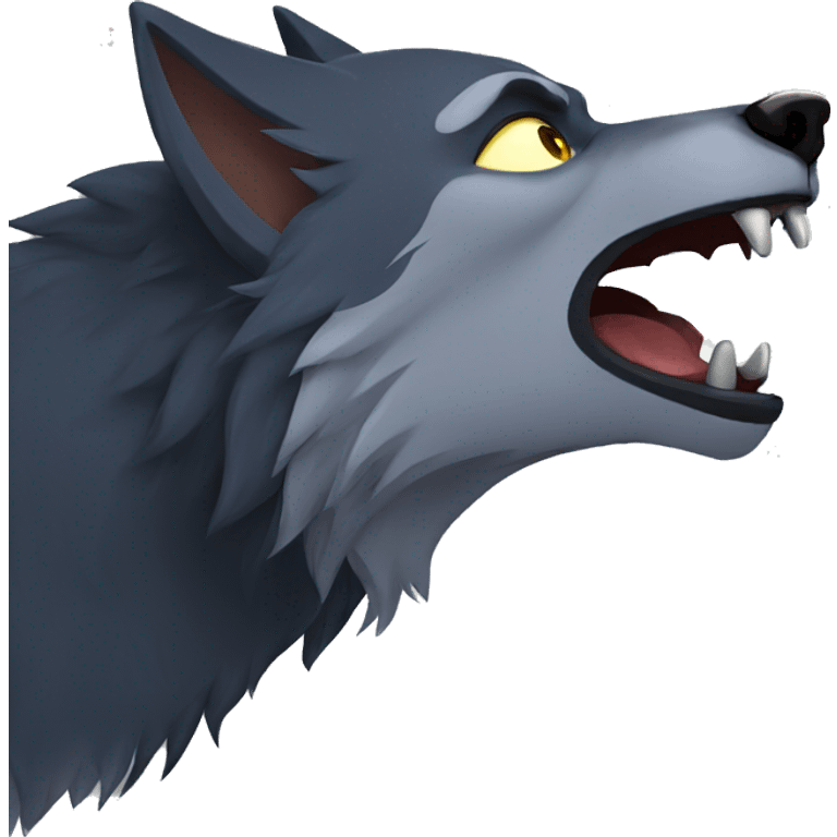 Werewolf howling emoji