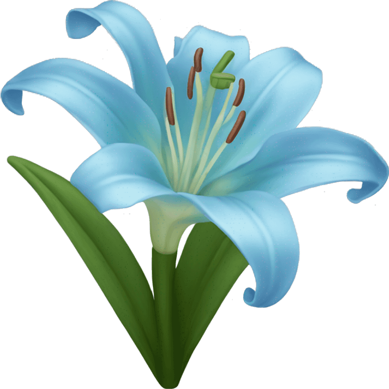 Light blue lily emoji