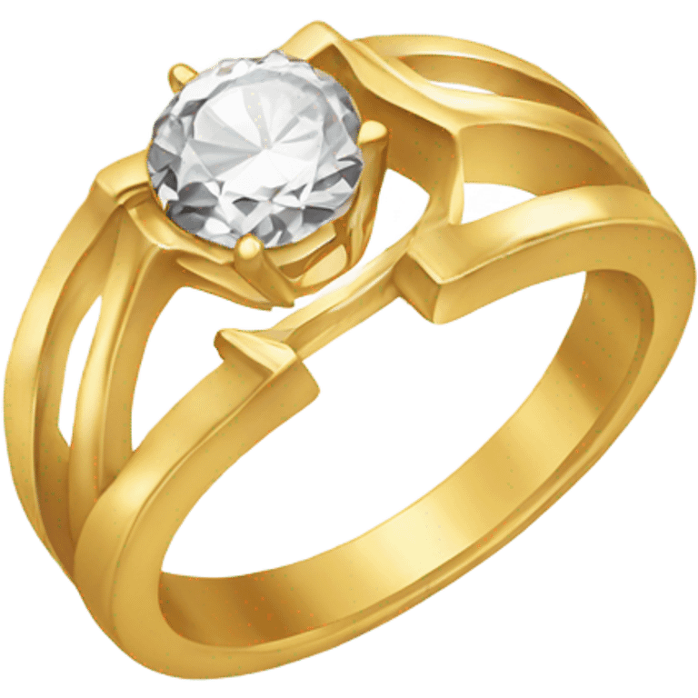 Gold engagement ring  emoji