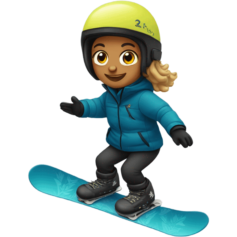 Me snowboarding emoji