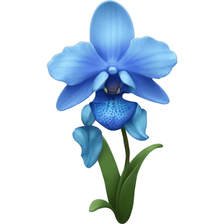 Blue orchid emoji