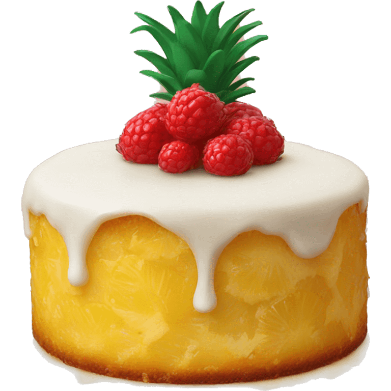 Upside down pineapple cake emoji