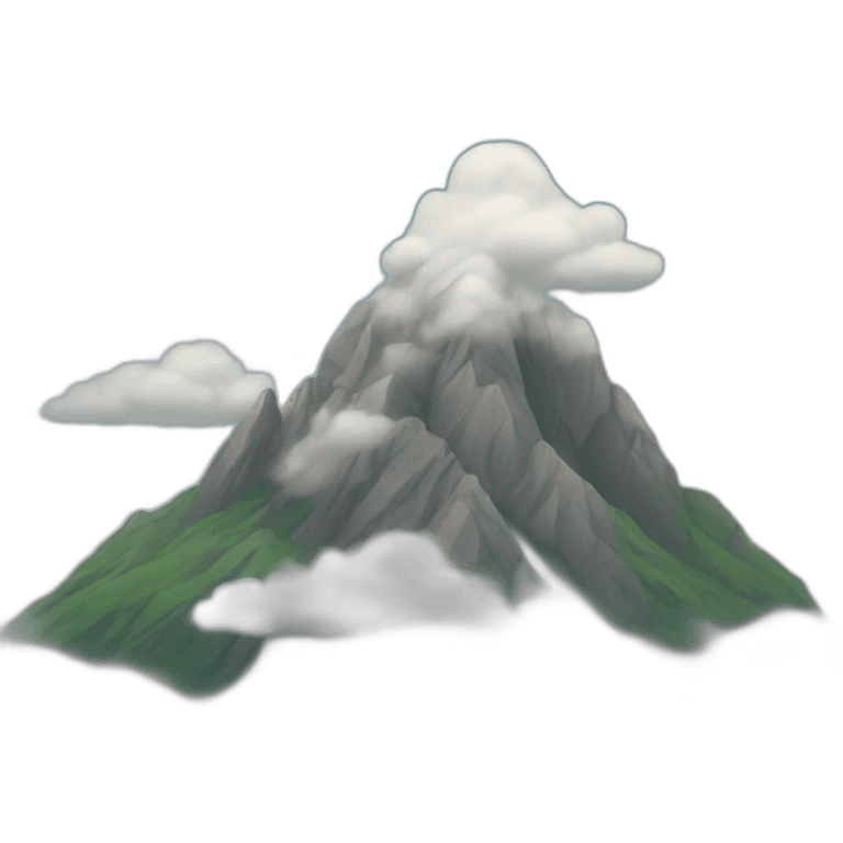 Cloudy mountain emoji