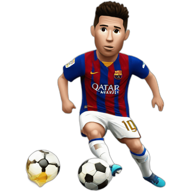 Ronaldo frappe Messi avec un ballo emoji