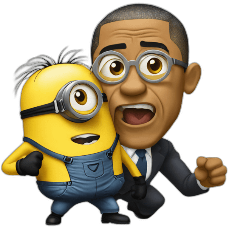 Obama fighting minion emoji