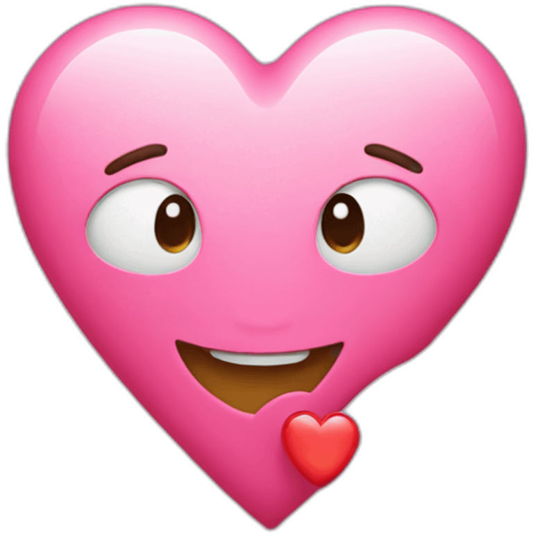 Chat avec coeur emoji