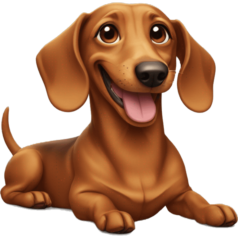 smiling dachshund emoji