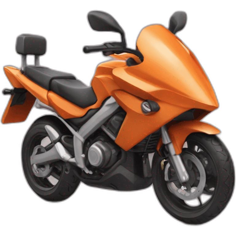 Un renard sur une moto emoji