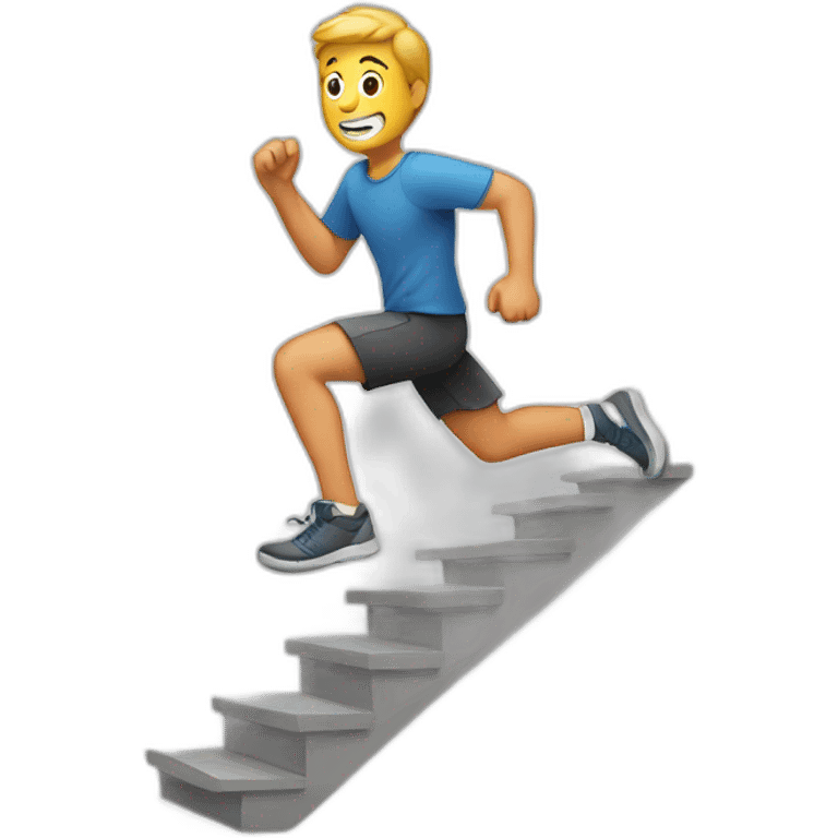 man running on the stairs emoji