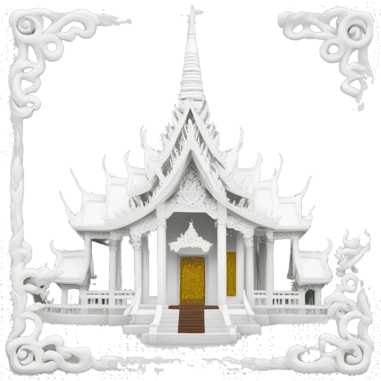 Wat Rong Khun White temple emoji