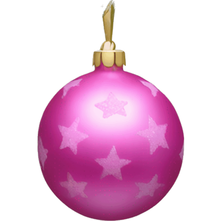 pink ornaments on christmas tree emoji