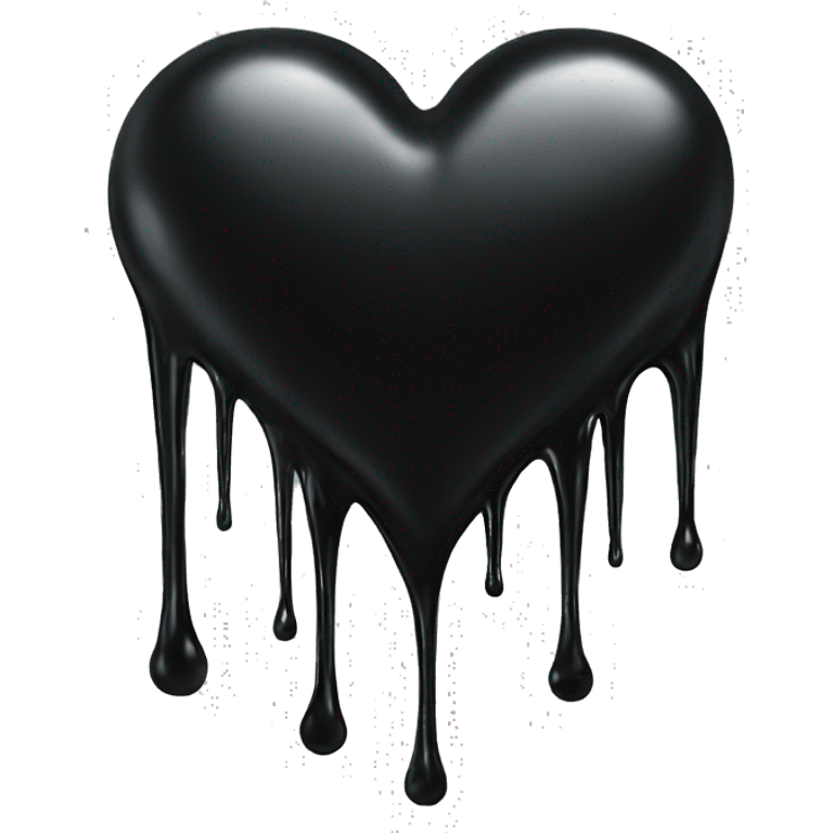 Black Dripping Heart emoji