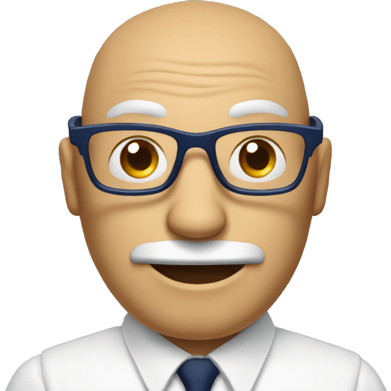 A mid aged man with specs white shirt and  navy blue tie reading a  book in hand emoji