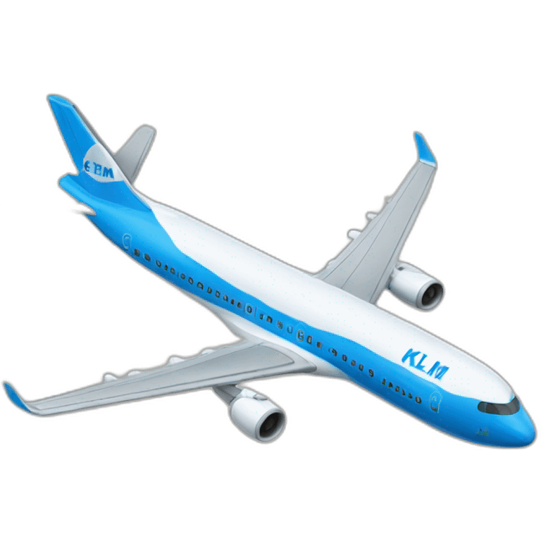 blue KLM airplane side emoji