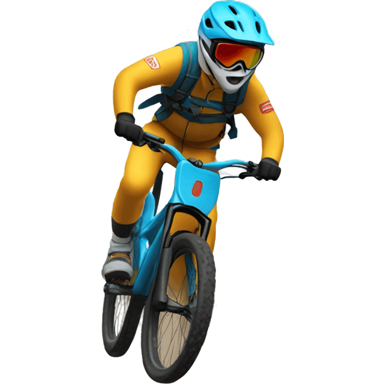 downhill mountain biking emoji