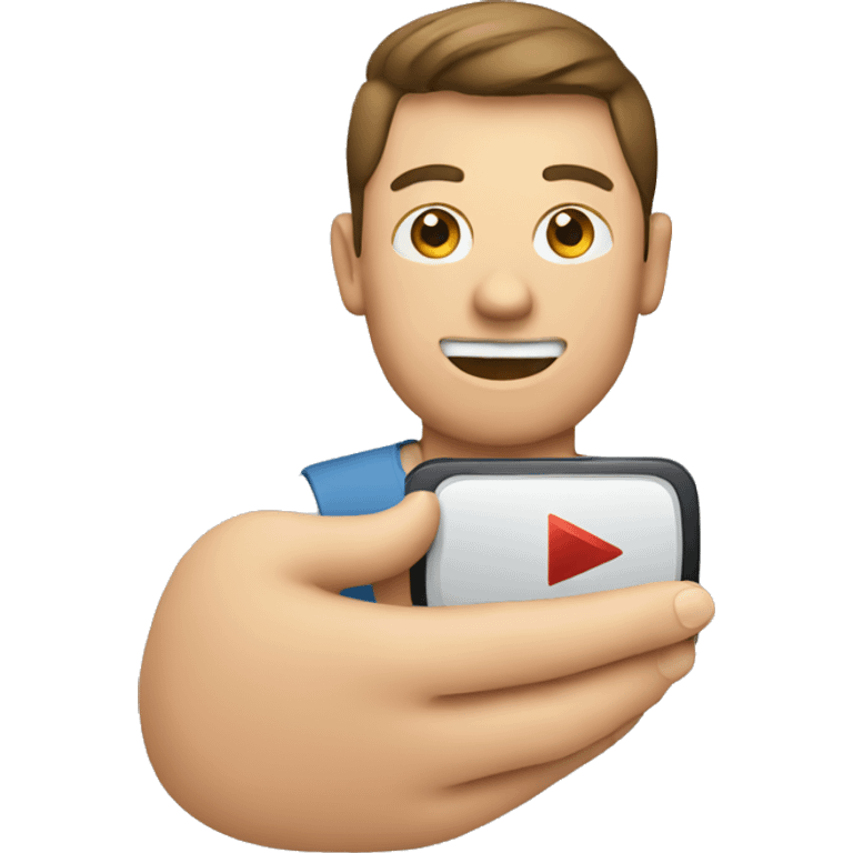  person holding the YouTube logo emoji