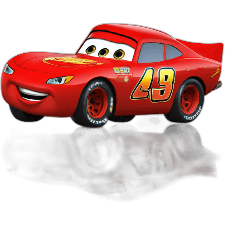 Flash mcqueen from the pixar cars emoji