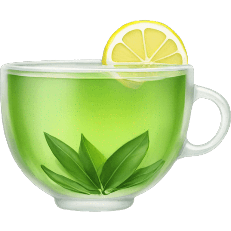 Green tea with lemon  emoji