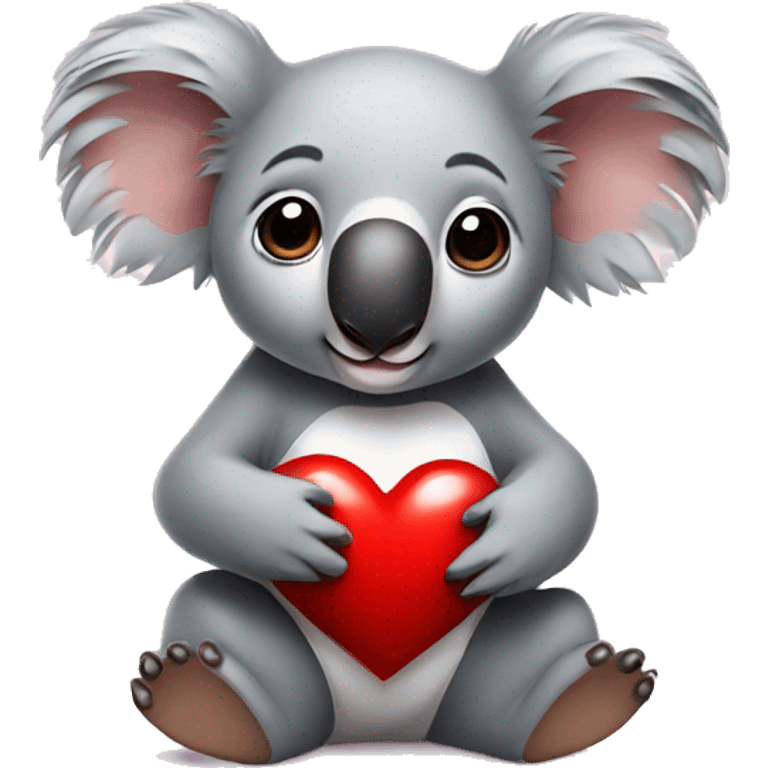 Koala with heart  emoji