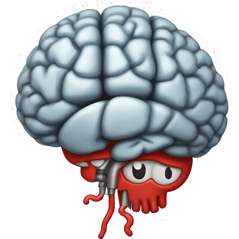 Brain with a screw in it emoji