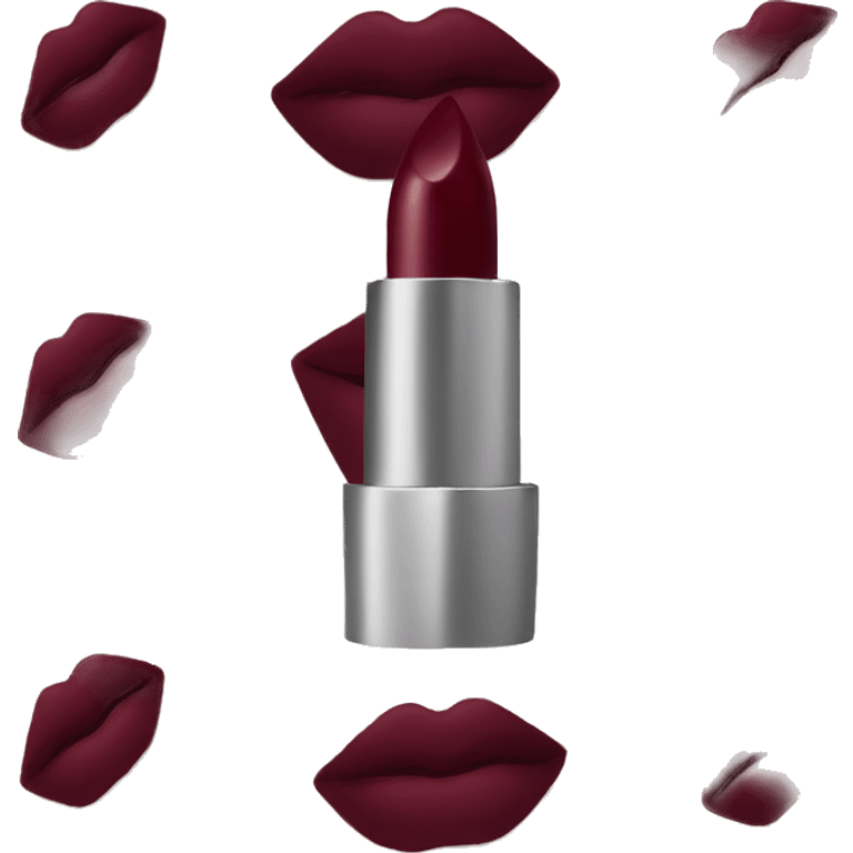 Burgundy red lipstick  emoji