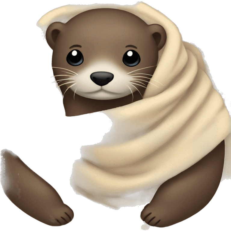 otter cozy in blanket emoji